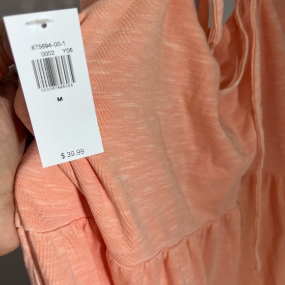 Tiered Slub-Knit Midi Cami Swing Dress for Women NWT Size M Just Peachy - Picture 7 of 9